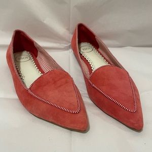 1901 Pale Red Leather Flats